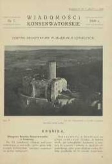 Wiadomości Konserwatorskie, 1929, nr 7