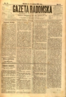 Gazeta Radomska, 1889, R. 6, nr 15