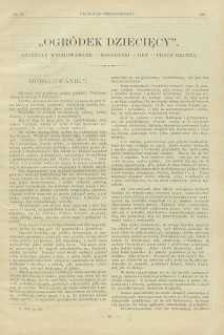 Ogródek dziecięcy : Artykuły Wychowawcze – Pogadanki – Gry – Praca Ręczna, 1901, R. 20, nr 24
