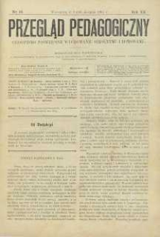 Przegląd Pedagogiczny, 1901, R. 20, nr 16