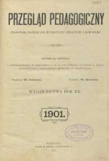 Przegląd Pedagogiczny, 1901, R. 20, spis rzeczy
