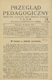 Przegląd Pedagogiczny, 1936, R. 55, nr 1