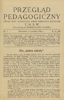 Przegląd Pedagogiczny, 1936, R. 55, nr 7