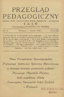 Przegląd Pedagogiczny, 1936, R. 55, nr 10