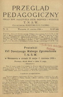 Przegląd Pedagogiczny, 1936, R. 55, nr 11