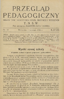 Przegląd Pedagogiczny, 1936, R. 55, nr 12