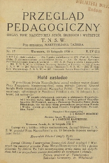 Przegląd Pedagogiczny, 1936, R. 55, nr 17