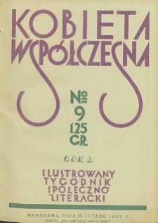 Kobieta współczesna : Ilustrowany tygodnik społeczno-literacki, 1928, R. 2, nr 9
