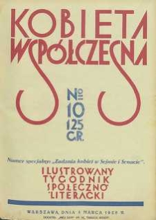 Kobieta współczesna : Ilustrowany tygodnik społeczno-literacki, 1928, R. 2, nr 10