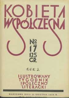 Kobieta współczesna : Ilustrowany tygodnik społeczno-literacki, 1928, R. 2, nr 17