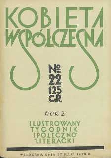 Kobieta współczesna : Ilustrowany tygodnik społeczno-literacki, 1928, R. 2, nr 22