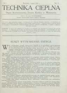 Technika cieplna, 1927, R. 5, nr 3