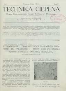 Technika cieplna, 1927, R. 5, nr 7