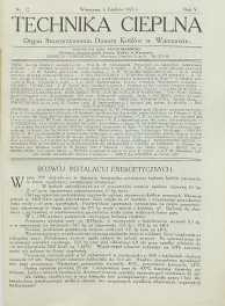 Technika cieplna, 1927, R. 5, nr 12