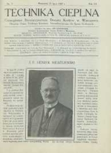 Technika cieplna, 1929, R. 7, nr 7