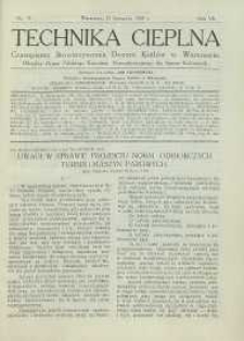Technika cieplna, 1929, R. 7, nr 11