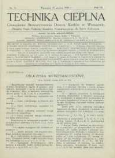 Technika cieplna, 1929, R. 7, nr 12
