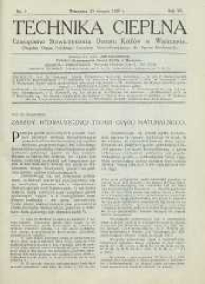 Technika cieplna, 1934, R. 12, nr 8