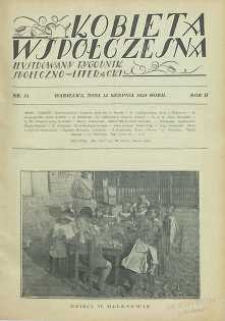 Kobieta współczesna : Ilustrowany tygodnik społeczno-literacki, 1928, R. 2, nr 33