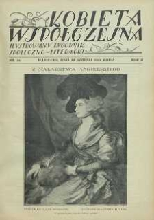 Kobieta współczesna : Ilustrowany tygodnik społeczno-literacki, 1928, R. 2, nr 34