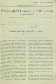 Wiadomości Banku Polskiego, 1938, R. 15, nr 5