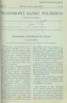 Wiadomości Banku Polskiego, 1938, R. 15, nr 13