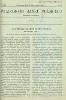 Wiadomości Banku Polskiego, 1938, R. 15, nr 19