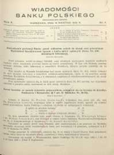 Wiadomości Banku Polskiego, 1933, R. 10, nr 7