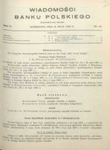 Wiadomości Banku Polskiego, 1933, R. 10, nr 10