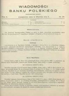 Wiadomości Banku Polskiego, 1933, R. 10, nr 24