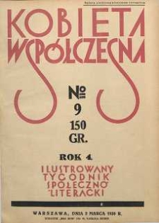 Kobieta współczesna : Ilustrowany tygodnik społeczno-literacki, 1930, R. 4, nr 9