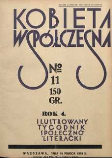 Kobieta współczesna : Ilustrowany tygodnik społeczno-literacki, 1930, R. 4, nr 11