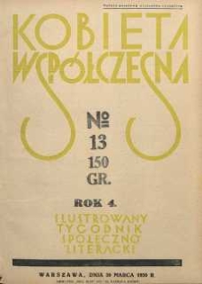 Kobieta współczesna : Ilustrowany tygodnik społeczno-literacki, 1930, R. 4, nr 13
