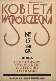 Kobieta współczesna : Ilustrowany tygodnik społeczno-literacki, 1930, R. 4, nr 17