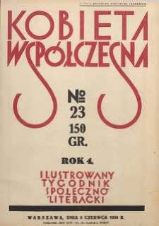 Kobieta współczesna : Ilustrowany tygodnik społeczno-literacki, 1930, R. 4, nr 23