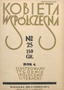 Kobieta współczesna : Ilustrowany tygodnik społeczno-literacki, 1930, R. 4, nr 25