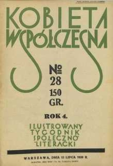 Kobieta współczesna : Ilustrowany tygodnik społeczno-literacki, 1930, R. 4, nr 28
