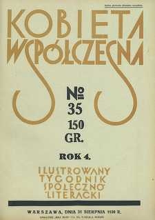Kobieta współczesna : Ilustrowany tygodnik społeczno-literacki, 1930, R. 4, nr 35