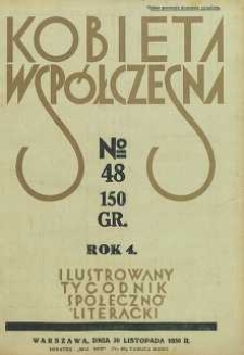 Kobieta współczesna : Ilustrowany tygodnik społeczno-literacki, 1930, R. 4, nr 48