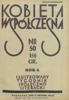 Kobieta współczesna : Ilustrowany tygodnik społeczno-literacki, 1930, R. 4, nr 50