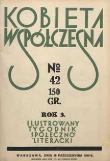 Kobieta współczesna : Ilustrowany tygodnik społeczno-literacki, 1929, R. 3, nr 42