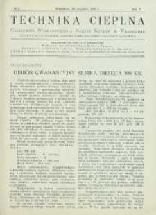 Technika cieplna, 1932, R. 10, nr 9