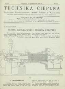 Technika cieplna, 1932, R. 10, nr 10