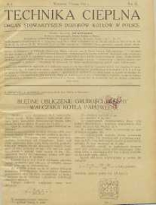 Technika cieplna, 1925, R. 3, nr 2