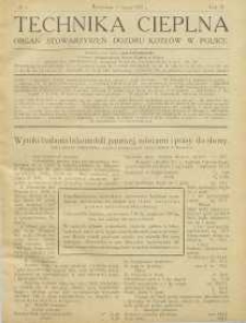 Technika cieplna, 1925, R. 3, nr 3