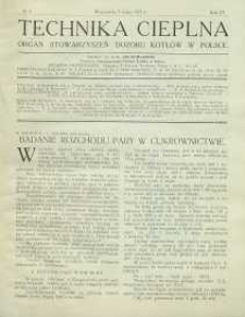 Technika cieplna, 1925, R. 3, nr 5