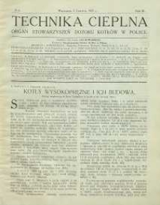 Technika cieplna, 1925, R. 3, nr 6