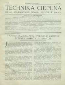 Technika cieplna, 1925, R. 3, nr 7