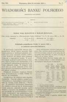 Wiadomości Banku Polskiego, 1935, R. 12, nr 7
