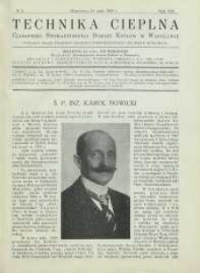 Technika cieplna, 1930, R. 8, nr 5
